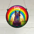 Cairn Terrier Rainbow Bridge Personalised Stained Glass Effect Suncatcher